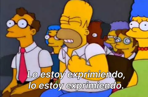 Homero Simpson exprimiendo cada centavo.
