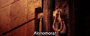 Encantamiento «Alohomora» que abre puertas y candados