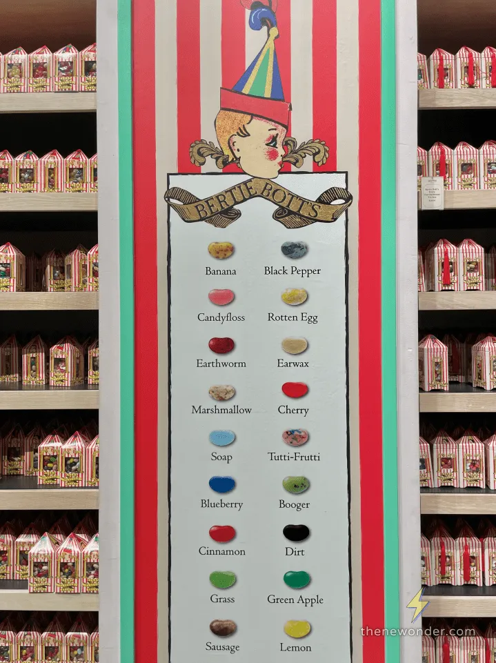 Grageas Bertie Bott en la tienda de Harry Potter en NYC